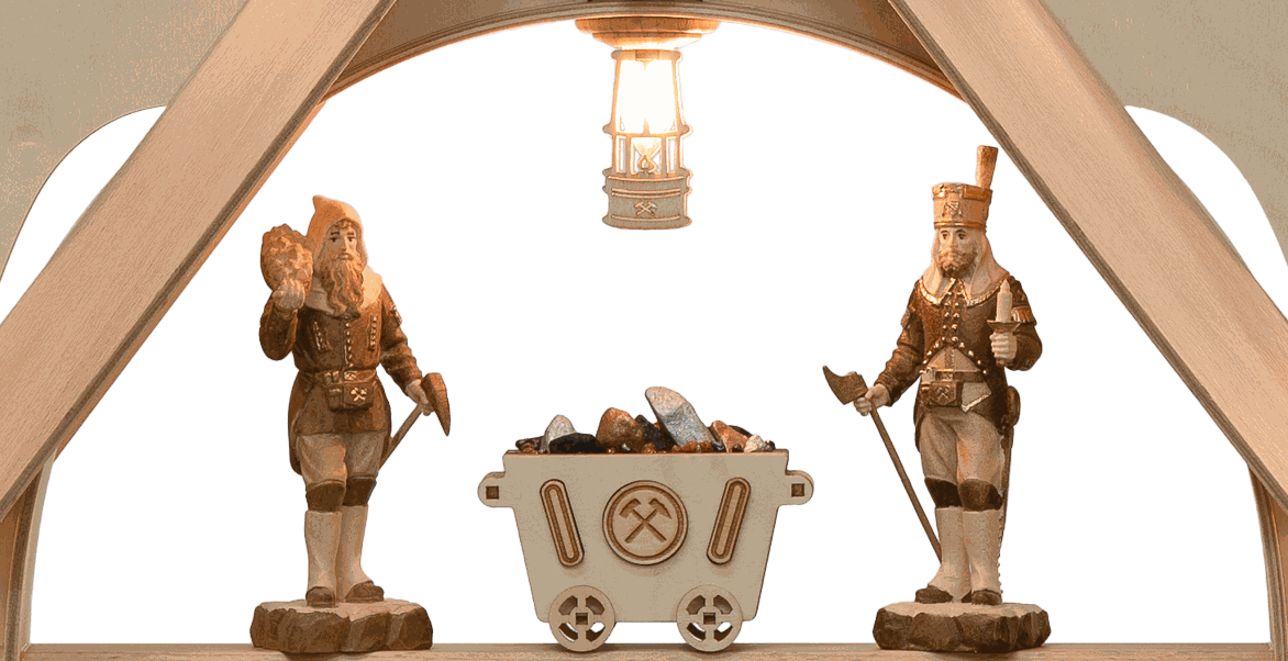 Kleine Fichte Motiv Bergbau "Gold Edition" – Bild 2