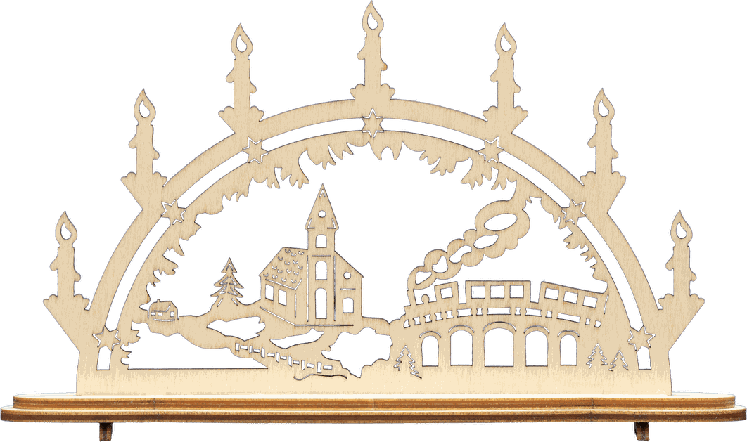 Mini Schwibbogen Groß Motiv Eisenbahn