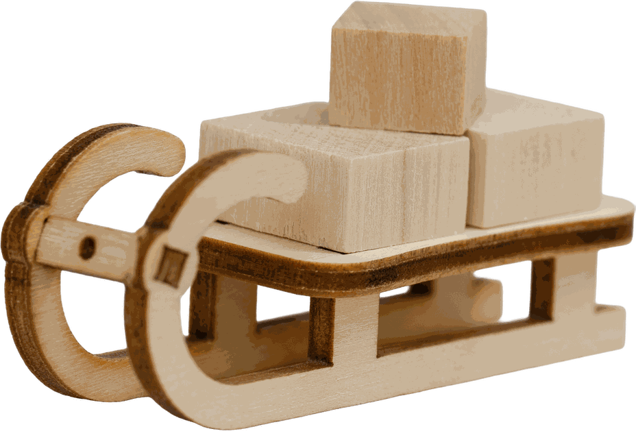 Schlitten 5cm mit Pakete